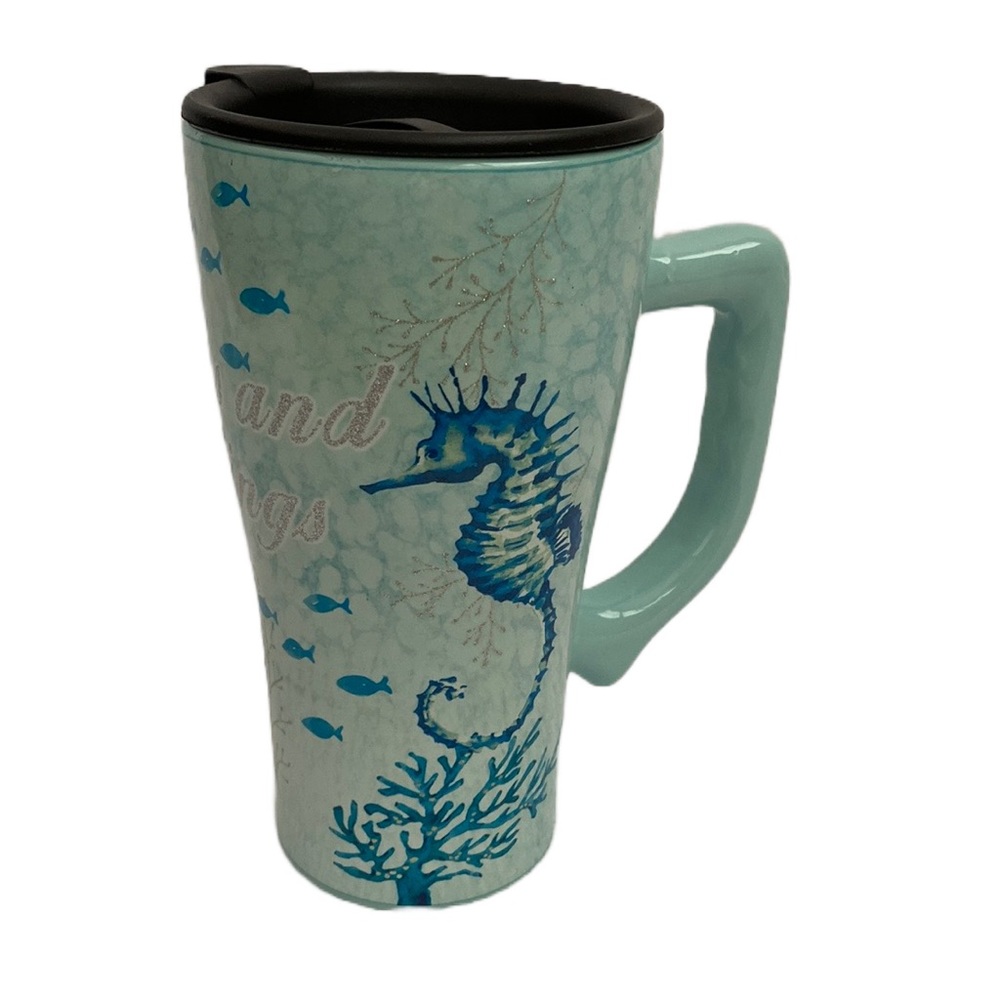 Seas and Greetings Ceramic Travel Mug